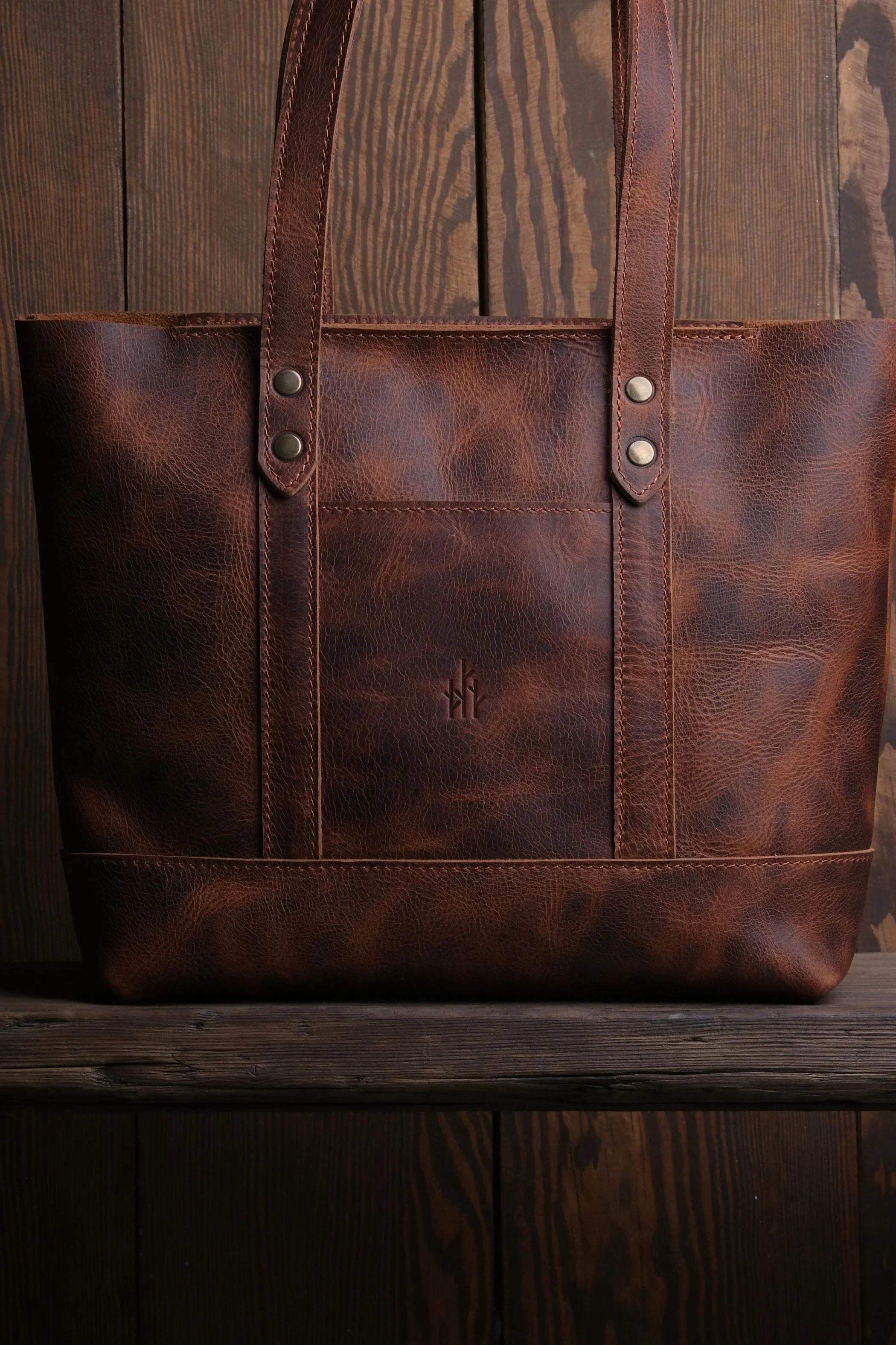 Leaf Leren Tote Tas