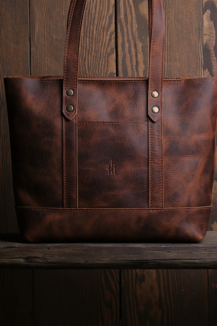 Leaf Leren Tote Tas