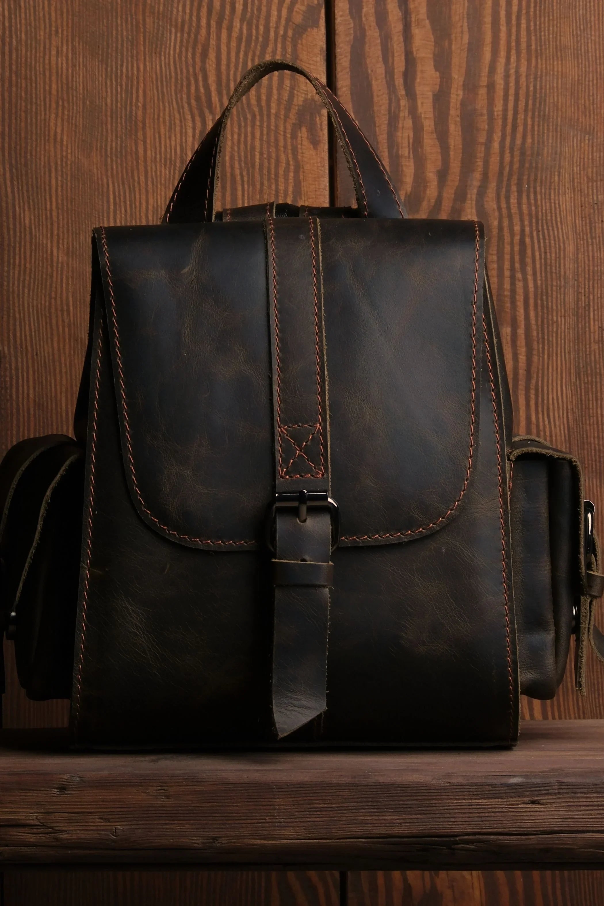 Twig Mini Leren Rugzak