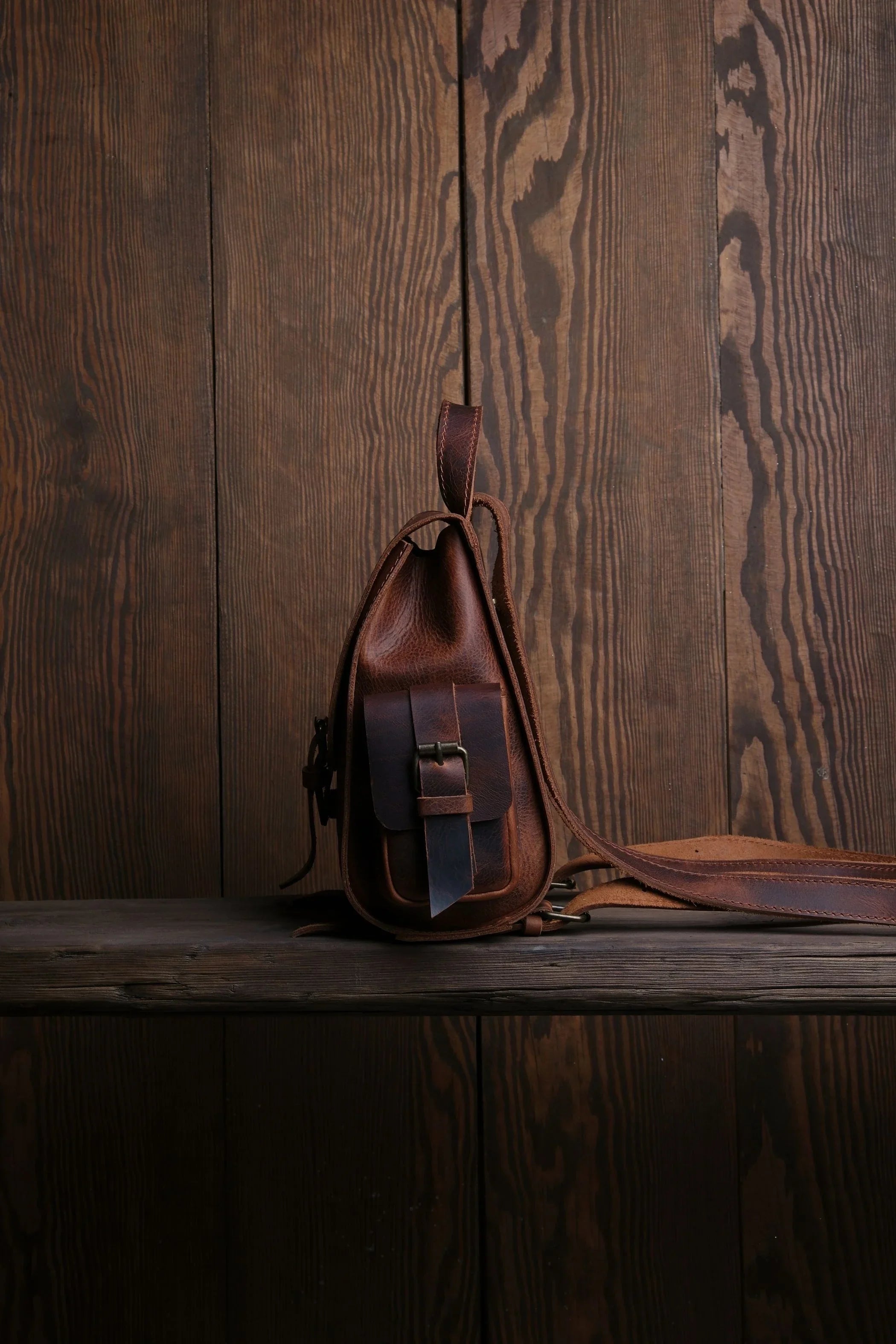 Twig Mini Leren Rugzak