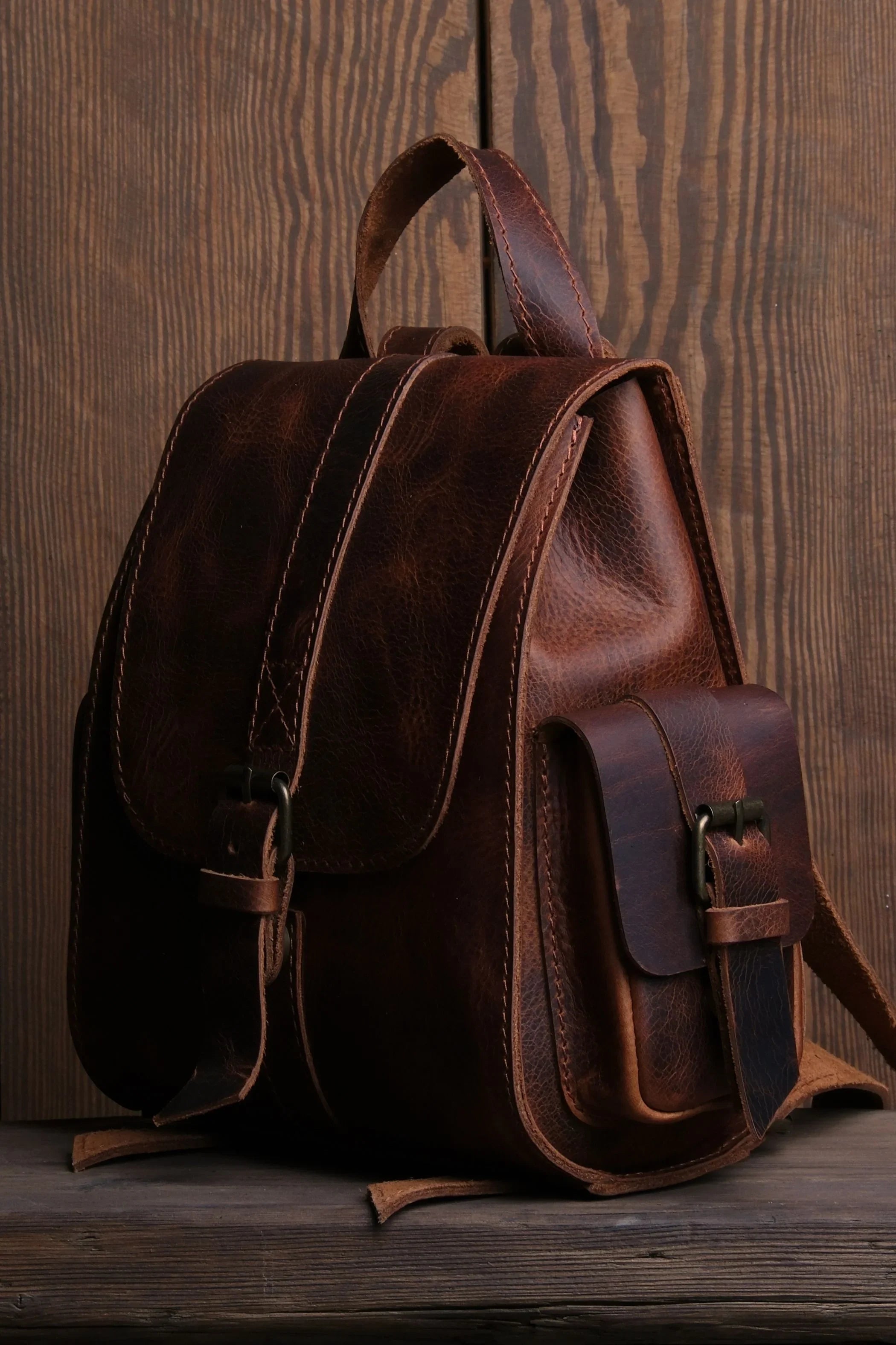 Twig Mini Leren Rugzak