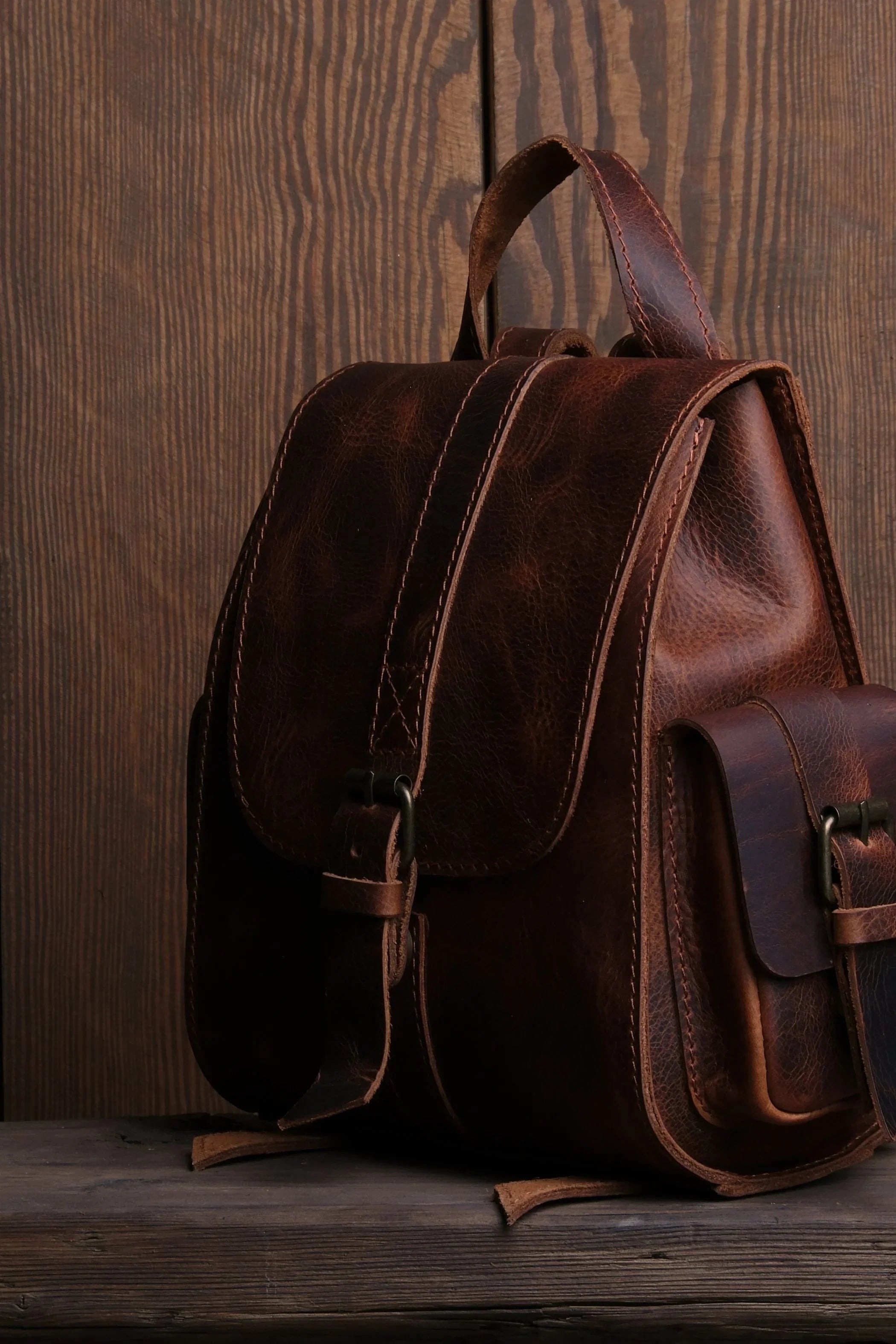 Twig Mini Leren Rugzak